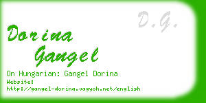 dorina gangel business card